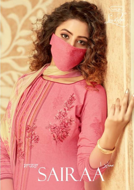 Levisha Sairaa Palazzo Style Dresses With Mask Catalog Collection