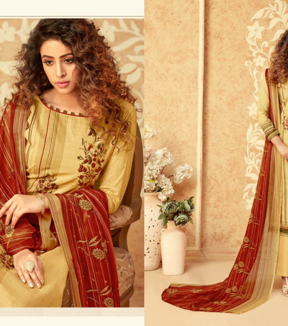 Levisha Sairaa Palazzo Style Dresses With Mask Catalog Collection