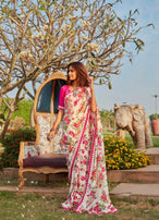 Shangrila Kusum Floral Print Saree Catalog Collection