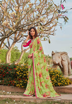Shangrila Kusum Floral Print Saree Catalog Collection
