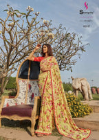 Shangrila Kusum Floral Print Saree Catalog Collection