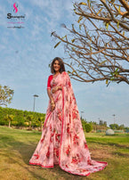 Shangrila Kusum Floral Print Saree Catalog Collection
