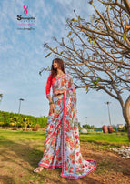 Shangrila Kusum Floral Print Saree Catalog Collection