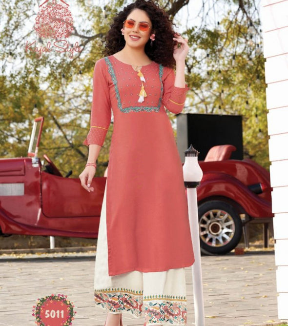 Kajal Style Fashion Label Vol-5 Kurti With Bottom Catalog
