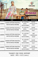 Charizma Designer Al Maira Jam Cotton Pakistani Suits Catalog