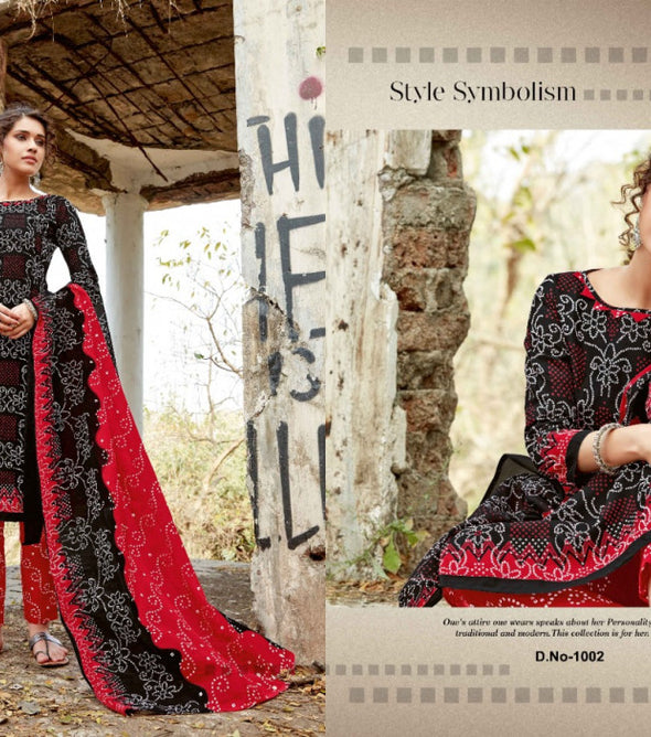 Kia Soft Cotton Bandhej Fancy Print Dress Material Catalog