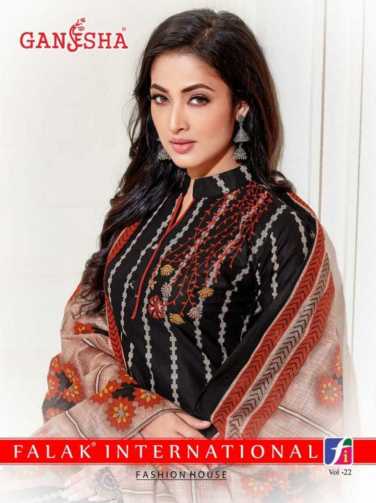 Ganesha Print Vol-22 Printed Cotton Dress Material Catalog