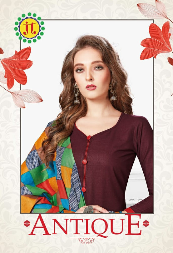 JT Antique Patiyala Special Cotton Dress Material Catalog Collection