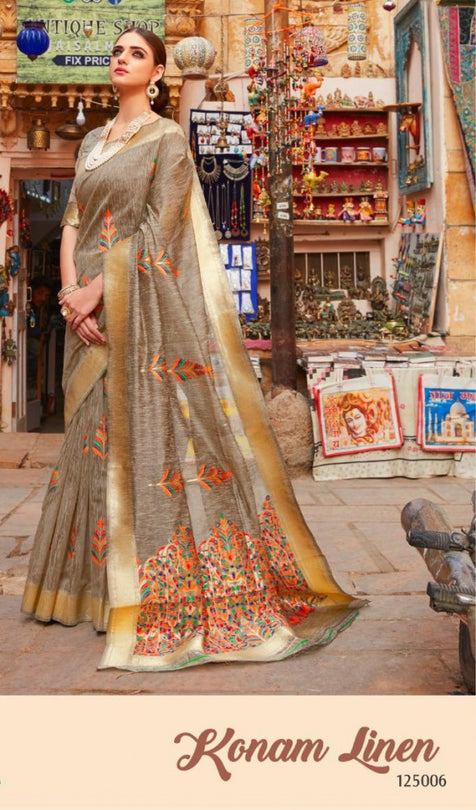 Rajtex Konam Linen Saree Catalog Collection