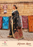 Rajtex Konam Linen Saree Catalog Collection