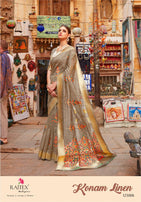 Rajtex Konam Linen Saree Catalog Collection