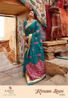Rajtex Konam Linen Saree Catalog Collection