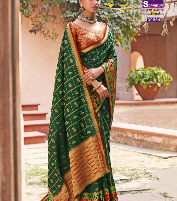 Shangrila Silk Patola Perfect Combination of Tradition Silky Colors Saree Catalog