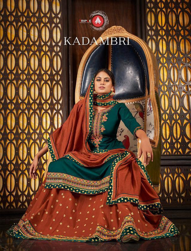 Kessi Triple A Kadambari Jam Silk Salwar Suits Catalog