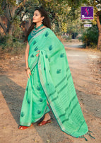 Shangrila Titan Linen Vol-2 Exclusive Range of Saree With Kalamkari Work Catalog