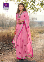 Shangrila Titan Linen Vol-2 Exclusive Range of Saree With Kalamkari Work Catalog