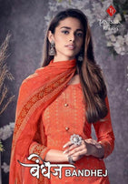 Tanishk Fashion Bandhej Lawn Cotton Salwar Suits Catalog