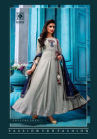Kiana Crystal Rayon Cotton Gown Type Fancy Kurti Catalog