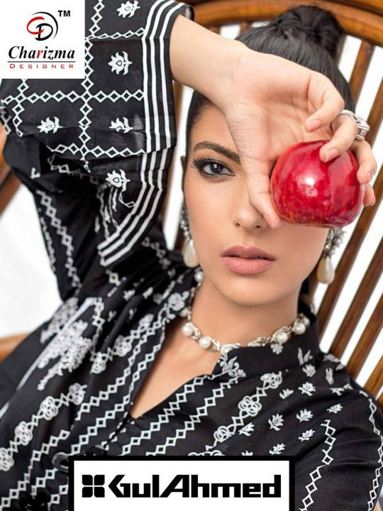 Charizma Designer Gul Ahmed Black and White For Muharram Festival Suits Catalog
