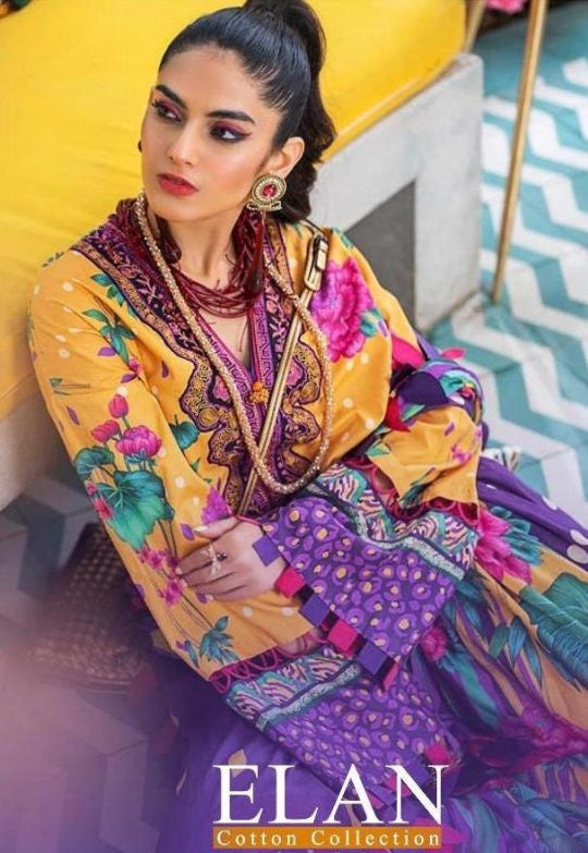 Deepsy Elan Cotton Collection Pakistani Style Suits Catalog