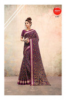 Apple Liva Linen Satin Fabric Saree Catalog Collection