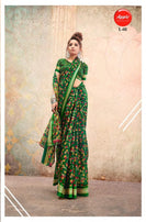 Apple Liva Linen Satin Fabric Saree Catalog Collection