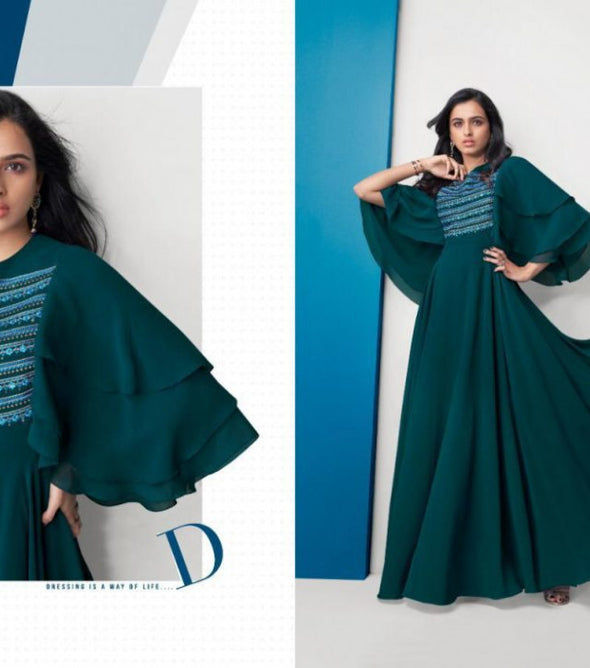 Arihant Vamika Glamore Shite Floor Length Kurti Catalog