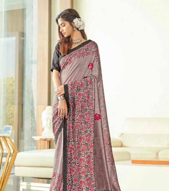 Shangrila Swaroski Vol-3 Heavy Georgette Print With Swaroski Work Saree Catalog