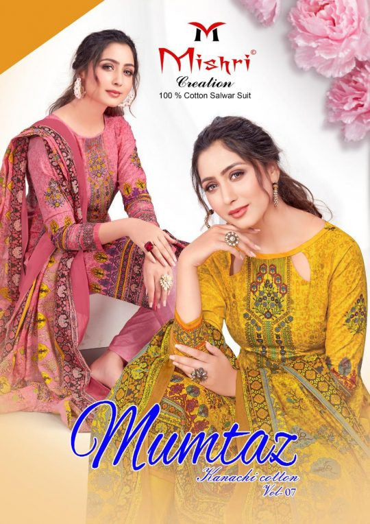 Mishri Mumtaz Vol-7 Karachi Print Cotton Suits Catalog