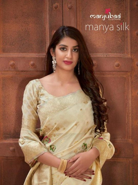 Manjubaa Manya Silk Saree Catalog Collection