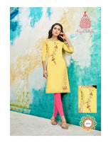 Kajal Style Fashion Saga Vol-1 Maslin With Hand Work Kurti Catalog