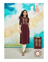 Kajal Style Fashion Saga Vol-1 Maslin With Hand Work Kurti Catalog