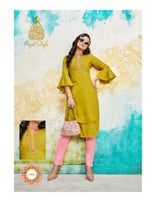 Kajal Style Fashion Saga Vol-1 Maslin With Hand Work Kurti Catalog