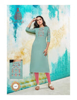Kajal Style Fashion Saga Vol-1 Maslin With Hand Work Kurti Catalog