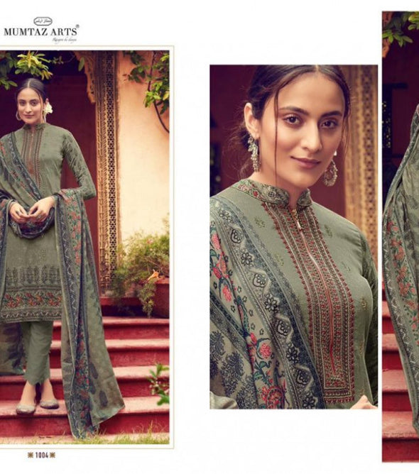 Mumtaz Arts Fiza Pure Jam Satin With Elegant Embroidery Suits Catalog