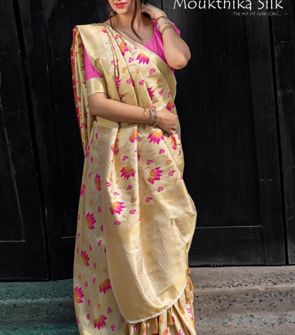 Manjubaa Moukthika Silk Saree Catalog Collection