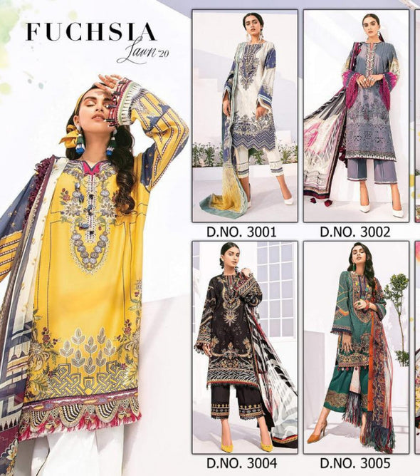 Zoya Suits Fuchsia Collection Vol-20 Pakistani Print Suits Catalog