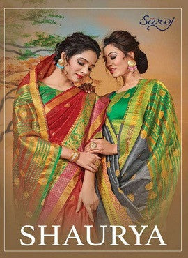 Saroj Shaurya Weaving Silk With Butta Saree Catalog