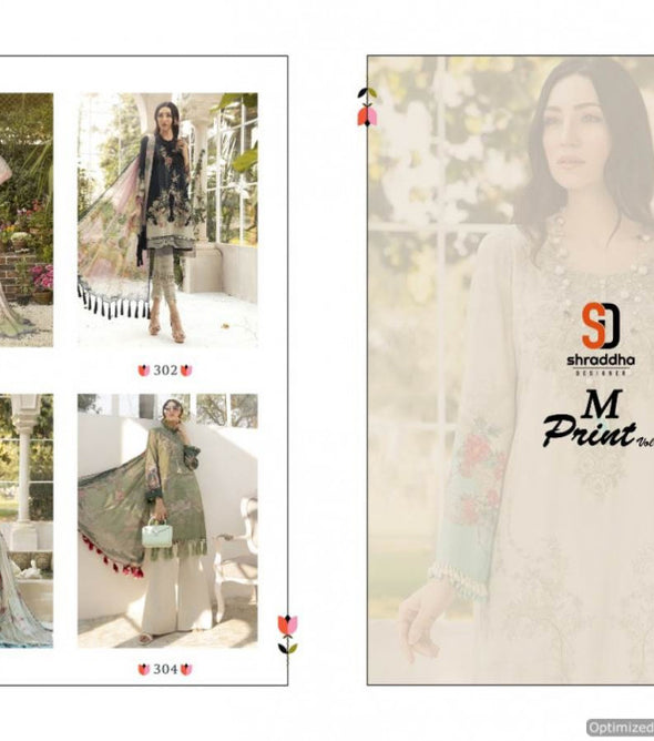 Shraddha M print Vol-3 Pakistani Lawn Cotton Suits Catalog