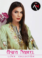 Asifa Nabeel Lawn Collection Pakistani Style Suits Catalog