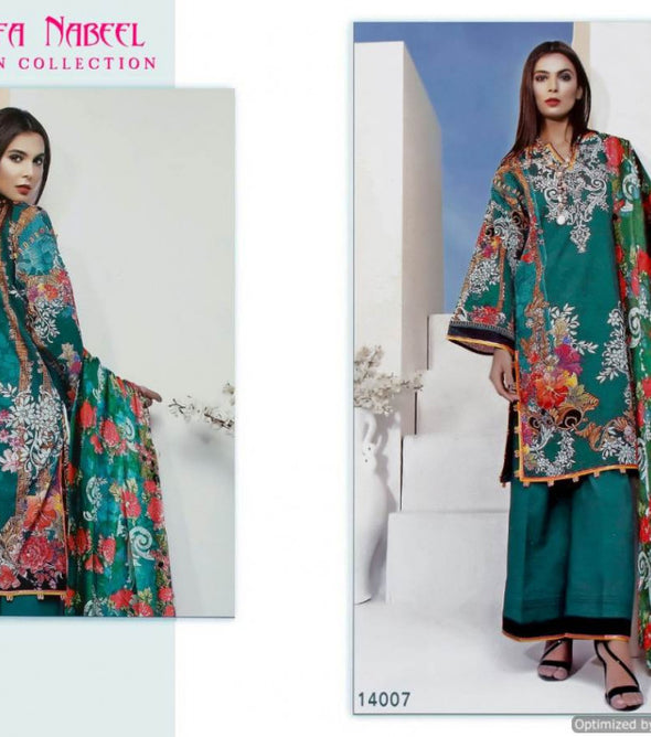 Asifa Nabeel Lawn Collection Pakistani Style Suits Catalog