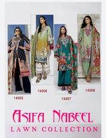 Asifa Nabeel Lawn Collection Pakistani Style Suits Catalog