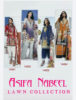 Asifa Nabeel Lawn Collection Pakistani Style Suits Catalog