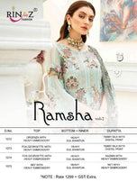Rinaz Fashion Ramsha Vol-2 Pakistani Style Salwar Suits Catalog