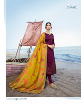 Glossy Simar Solitaire Straight Georgette Salwar Kameez Catalog