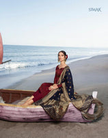 Glossy Simar Solitaire Straight Georgette Salwar Kameez Catalog