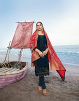 Glossy Simar Solitaire Straight Georgette Salwar Kameez Catalog