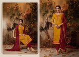 Tripple A Kashish Jam Silk Dress Material Catalog