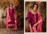 Tripple A Kashish Jam Silk Dress Material Catalog