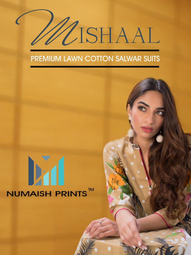 Numaish Prints Mishaal Lawn Cotton Suits Catalog